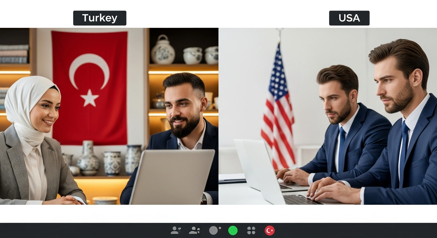 Turkish exporters and American buyers meeting live on Zoom